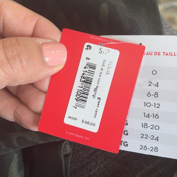 NWT Spanx look at me now leggings green camo - Picture 3 of 5